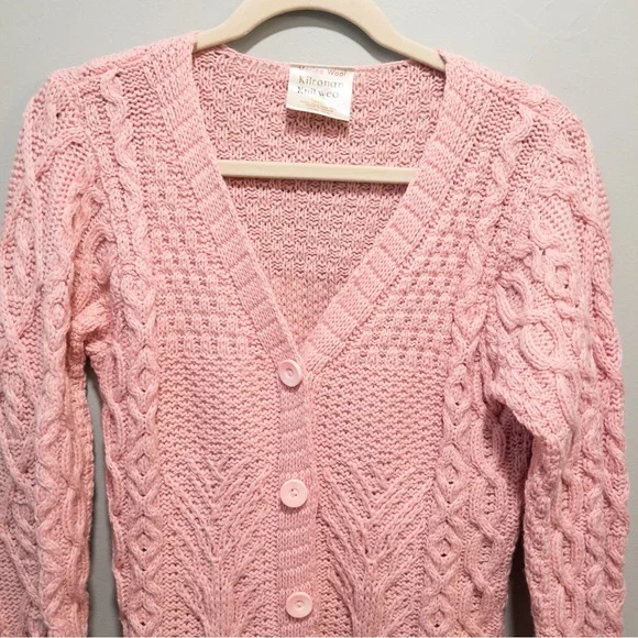 Kilronan Knitwear 100% Wool Irish Knit Cardigan Sweater - Picture 3 of 7